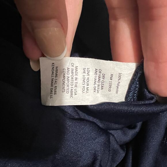 Show me Your Mumu SMYM Kendall rich navy blue maxi dress NEW SMALL - Picture 4 of 5